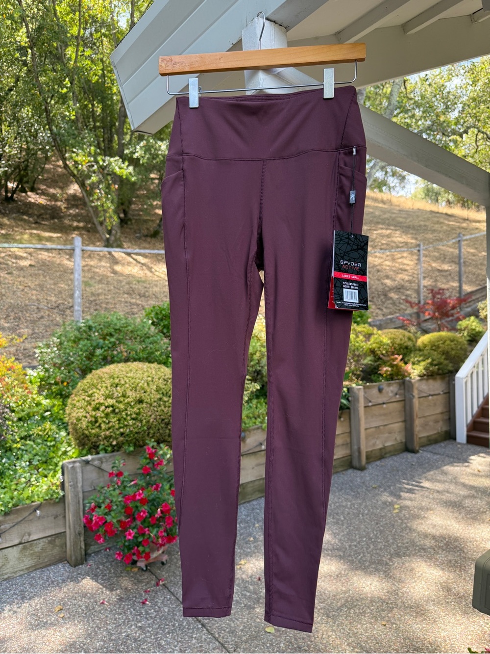 Spyder Active - Maroon High-Waist Performance Leggings